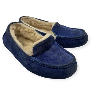 Ugg Dakota Blue Suede Moccasin Slippers